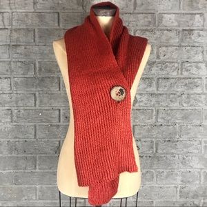 WOODEN SHIPS wool maroon scarf shawl